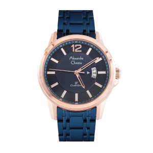 Alexandre Christie AC 8683 Rosegold Blue Man MDBURBU
